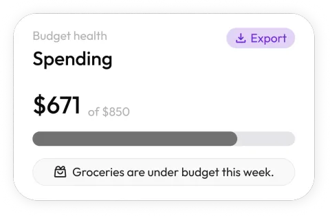 Budget + Export